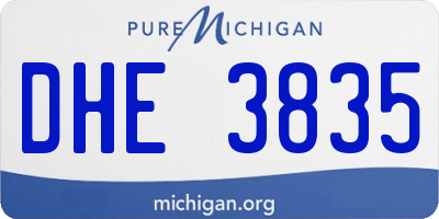 MI license plate DHE3835