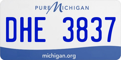 MI license plate DHE3837