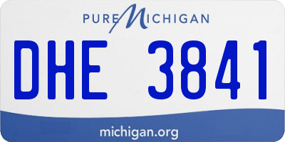 MI license plate DHE3841