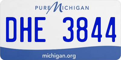 MI license plate DHE3844