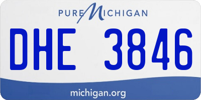 MI license plate DHE3846