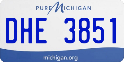 MI license plate DHE3851
