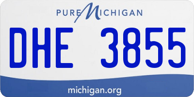 MI license plate DHE3855