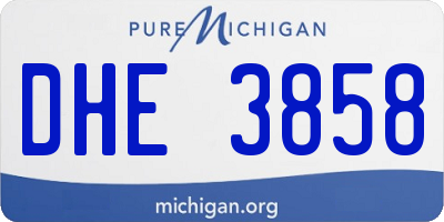 MI license plate DHE3858