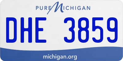 MI license plate DHE3859