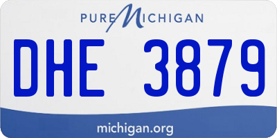 MI license plate DHE3879