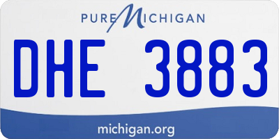 MI license plate DHE3883