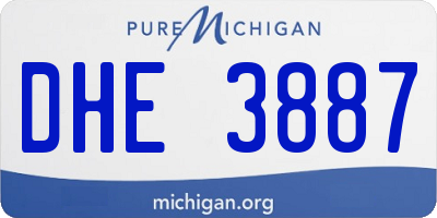 MI license plate DHE3887