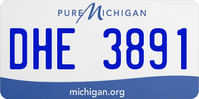 MI license plate DHE3891