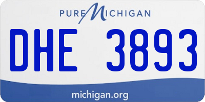 MI license plate DHE3893