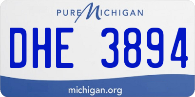 MI license plate DHE3894