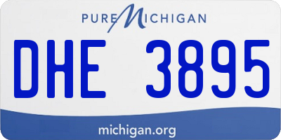 MI license plate DHE3895