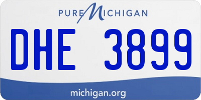 MI license plate DHE3899