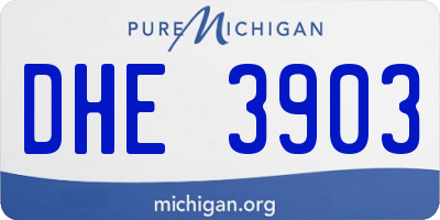 MI license plate DHE3903