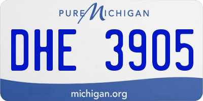 MI license plate DHE3905