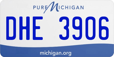 MI license plate DHE3906