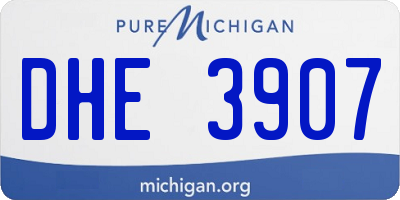 MI license plate DHE3907