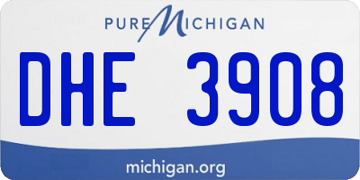 MI license plate DHE3908