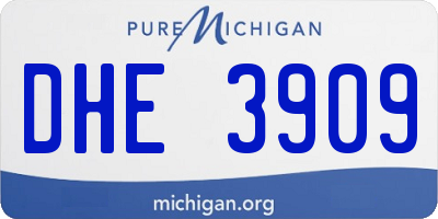 MI license plate DHE3909