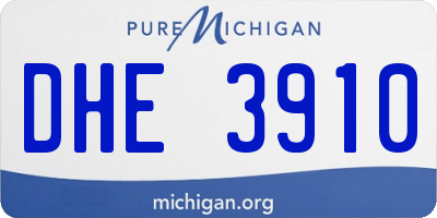MI license plate DHE3910