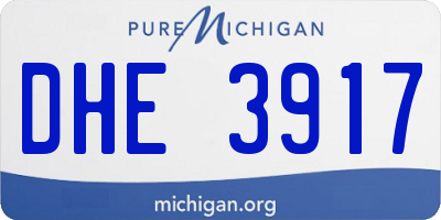 MI license plate DHE3917