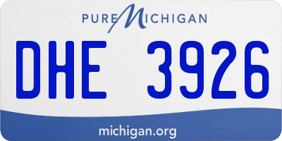 MI license plate DHE3926