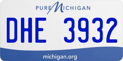 MI license plate DHE3932