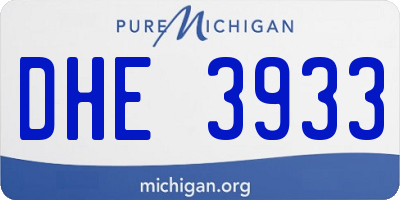 MI license plate DHE3933