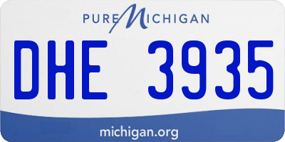 MI license plate DHE3935