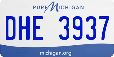 MI license plate DHE3937
