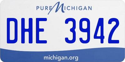 MI license plate DHE3942