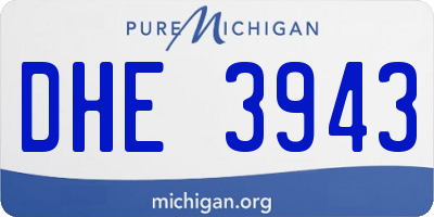 MI license plate DHE3943