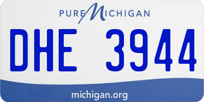 MI license plate DHE3944