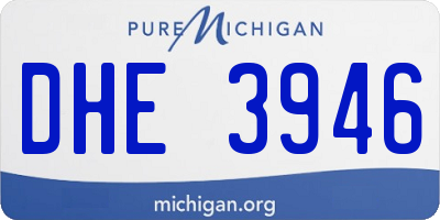 MI license plate DHE3946