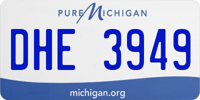 MI license plate DHE3949
