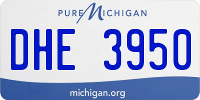 MI license plate DHE3950