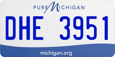 MI license plate DHE3951