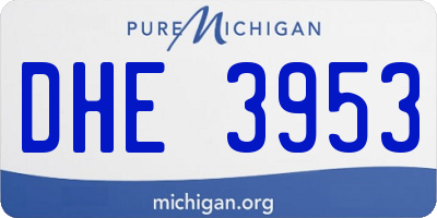 MI license plate DHE3953