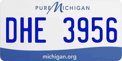 MI license plate DHE3956