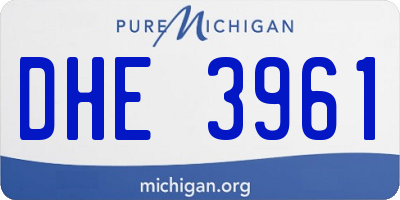 MI license plate DHE3961