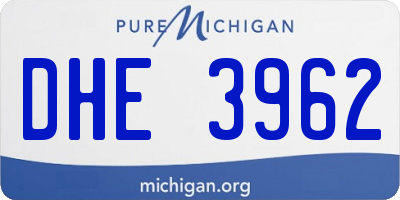 MI license plate DHE3962