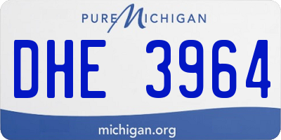 MI license plate DHE3964