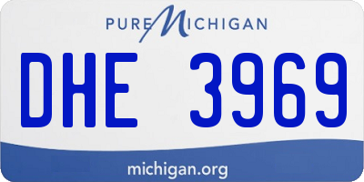 MI license plate DHE3969