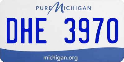 MI license plate DHE3970