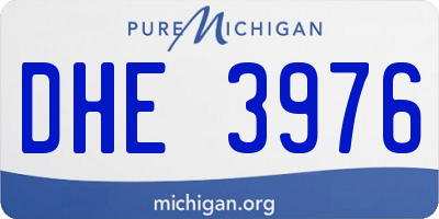 MI license plate DHE3976