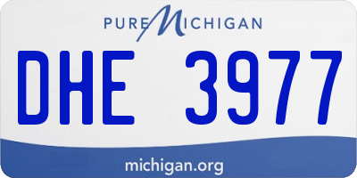 MI license plate DHE3977