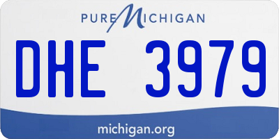 MI license plate DHE3979