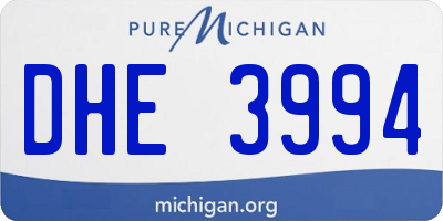 MI license plate DHE3994