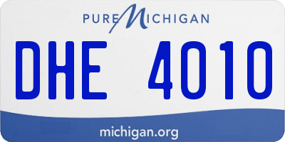 MI license plate DHE4010