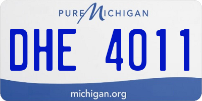 MI license plate DHE4011